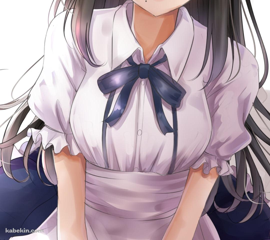 猫耳をつけたメイド姿の可愛い黒澤ダイヤ / ラブライブ!サンシャイン!!のAndroidの壁紙(1080px x 960px) スマホ用