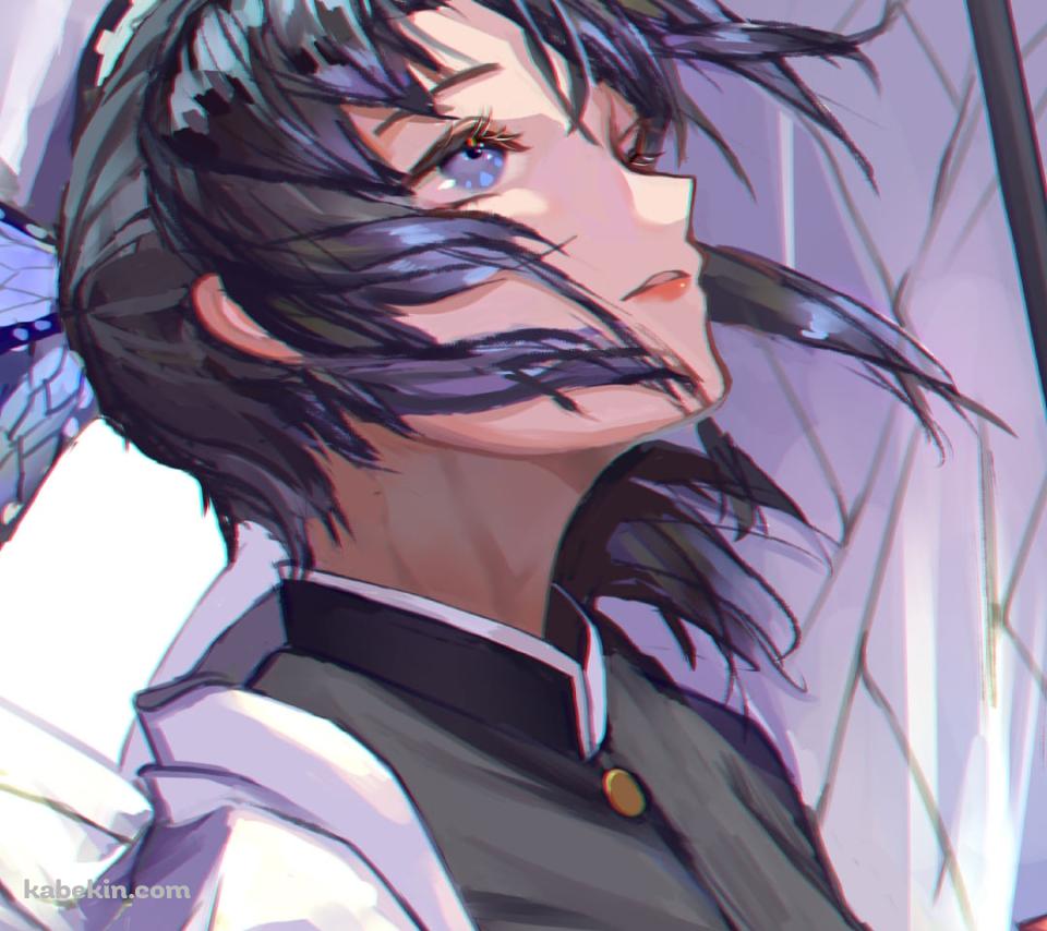 剣にとまる青い蝶を見る胡蝶しのぶ / 鬼滅の刃のAndroidの壁紙(960px x 854px) スマホ用