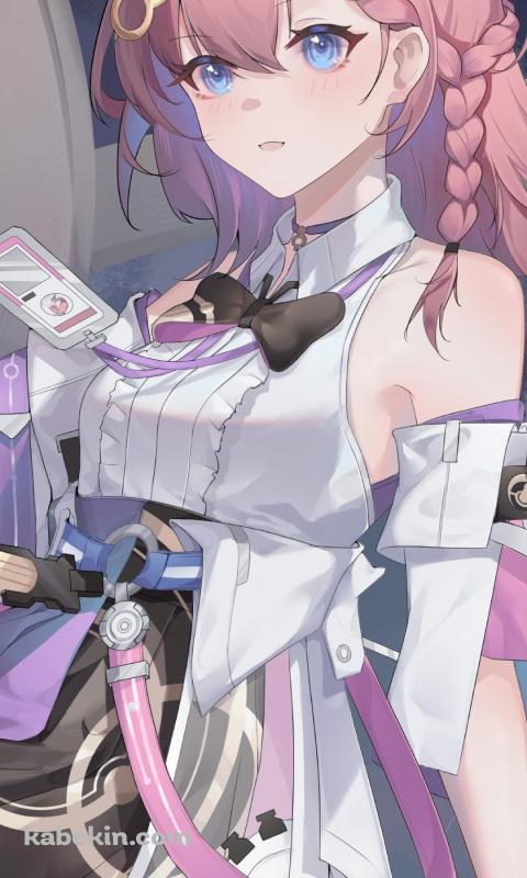 望遠鏡で星座を見る可愛いアスター / 崩壊:スターレイルのAndroidの壁紙(480px x 800px) スマホ用