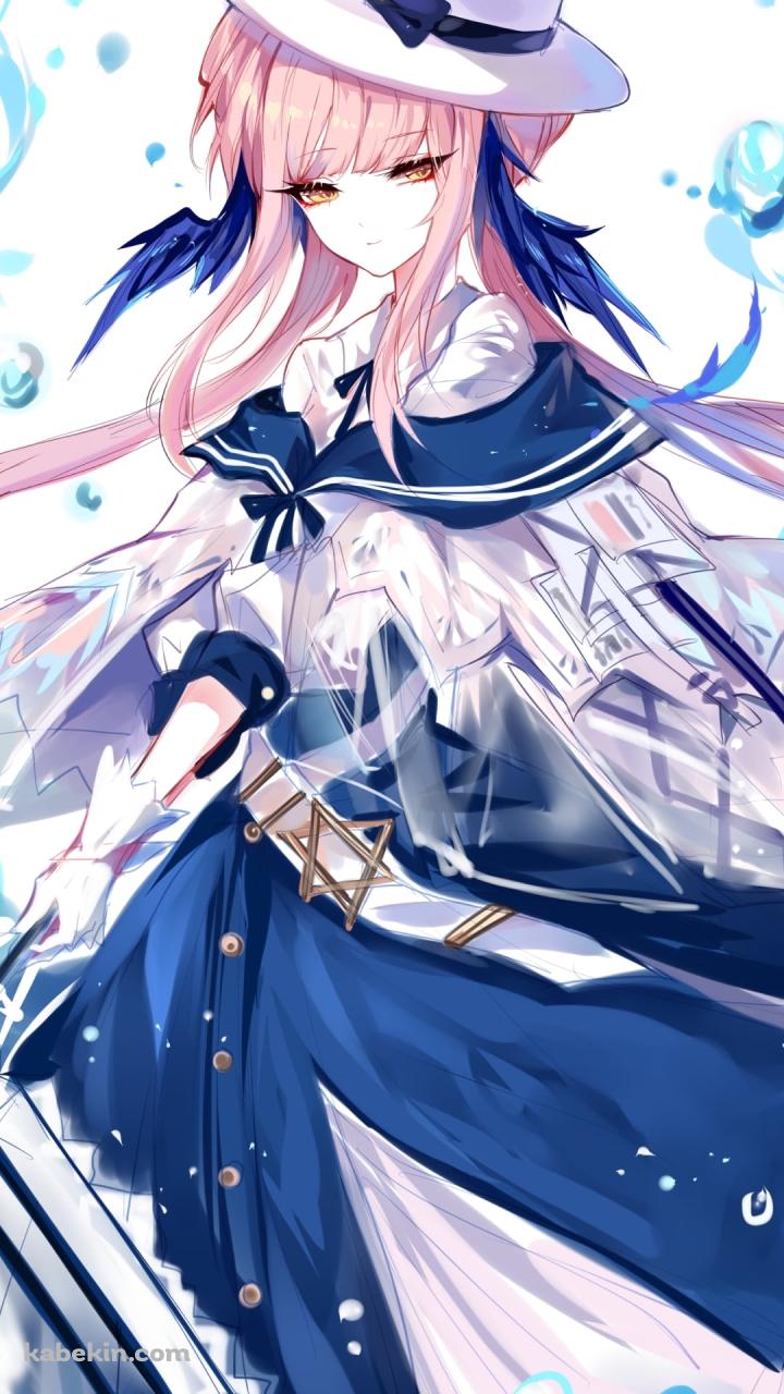 水しぶきとビニール傘を持つセイロン / アークナイツのAndroidの壁紙(720px x 1280px) スマホ用