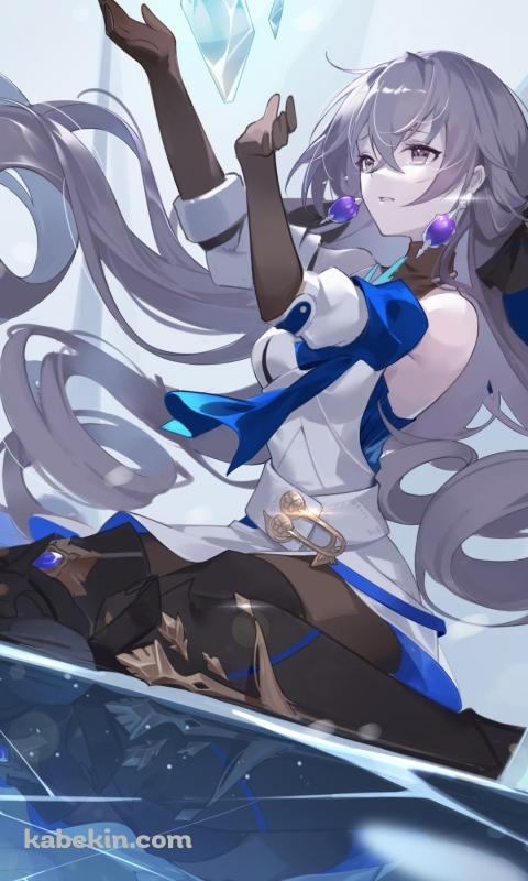 氷の上に座るブローニャ・ランド / 崩壊:スターレイルのAndroidの壁紙(480px x 800px) スマホ用