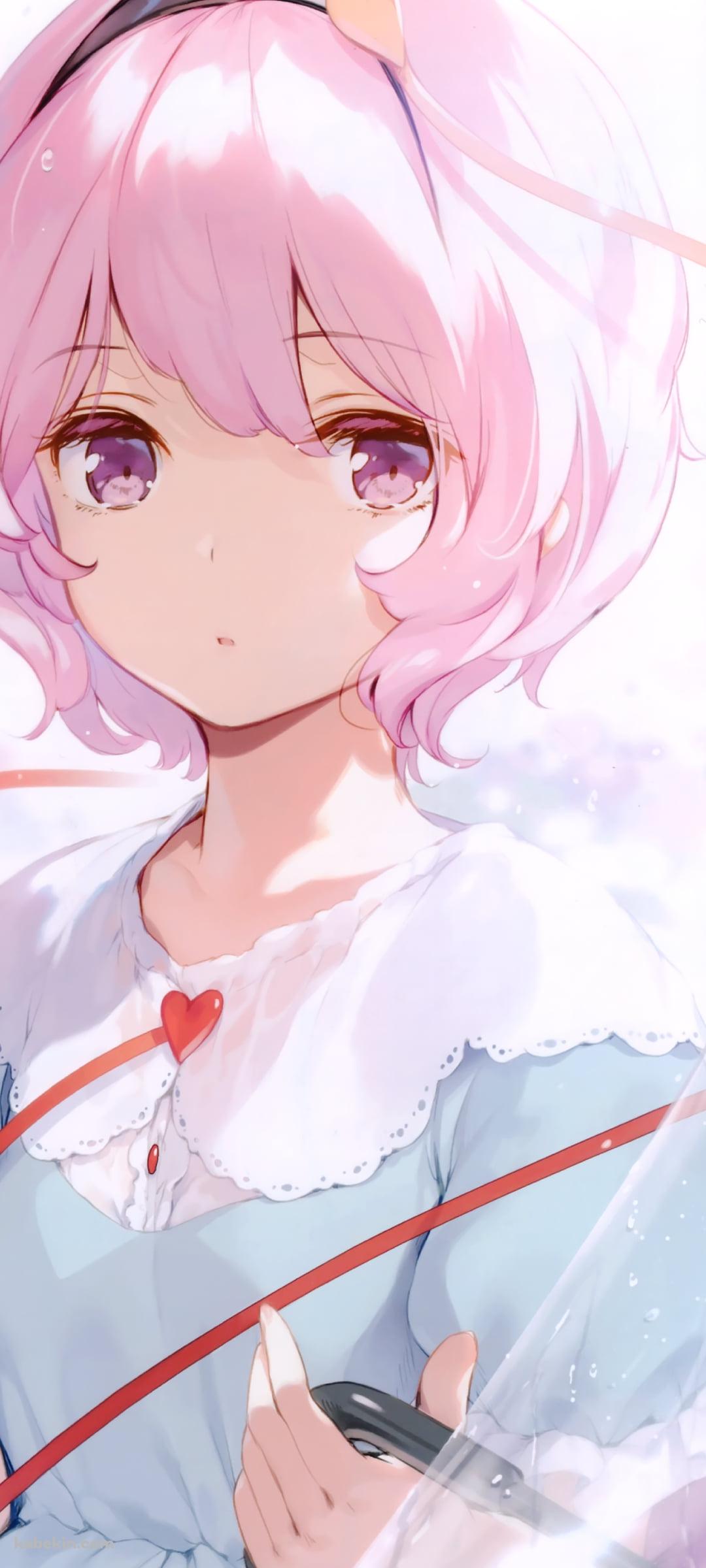 ピンクのショートヘアーの可愛い古明地さとり / 東方のAndroidの壁紙(1080px x 2400px) スマホ用