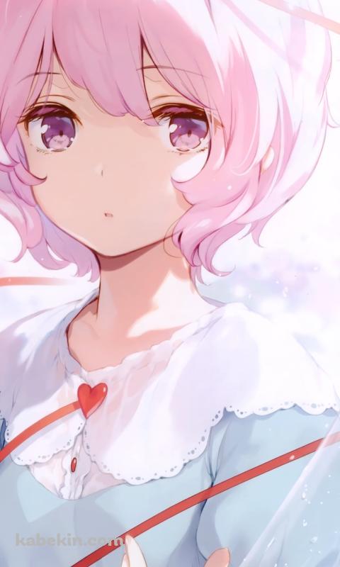 ピンクのショートヘアーの可愛い古明地さとり / 東方のAndroidの壁紙(480px x 800px) スマホ用