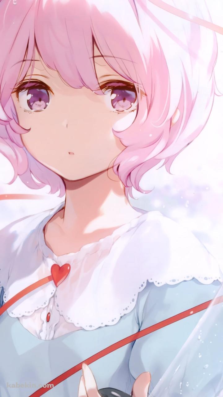 ピンクのショートヘアーの可愛い古明地さとり / 東方のAndroidの壁紙(720px x 1280px) スマホ用