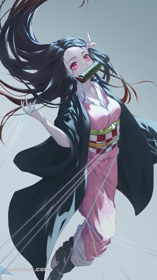 無数の糸と竈門禰豆子 / 鬼滅の刃のAndroidの壁紙(540px x 960px) スマホ用