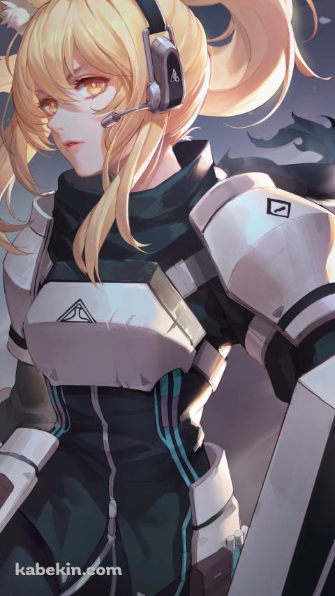 盾をかまえるニアール / アークナイツのAndroidの壁紙(480px x 854px) スマホ用