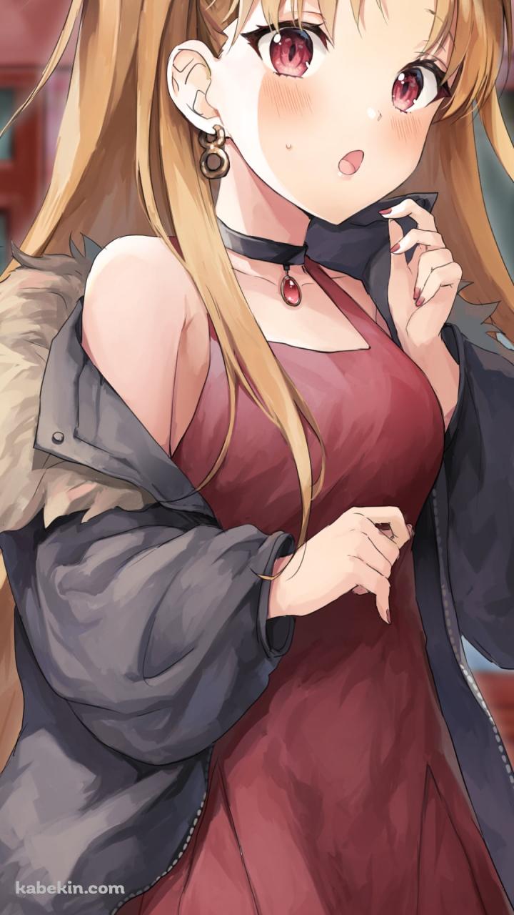 驚いている赤いドレスを着たエレシュキガル / Fate/grand orderのAndroidの壁紙(720px x 1280px) スマホ用