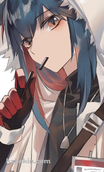 ポッキーを食べる可愛いテキサス / アークナイツのAndroidの壁紙(360px x 592px) スマホ用