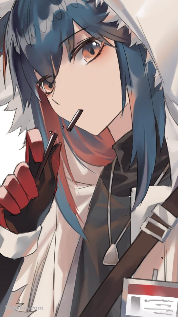 ポッキーを食べる可愛いテキサス / アークナイツのAndroidの壁紙(720px x 1280px) スマホ用