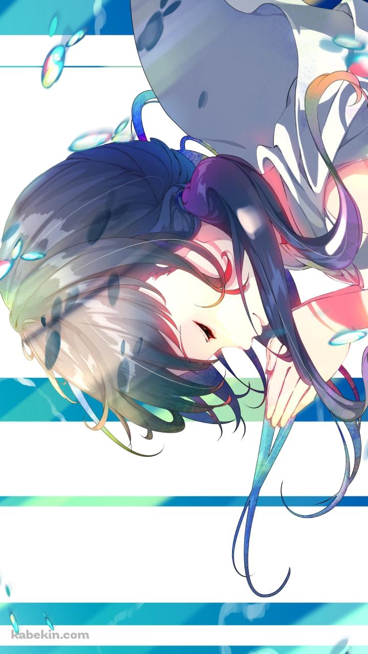 水滴舞う中で祈る天野陽菜 / 天気の子のAndroidの壁紙(720px x 1280px) スマホ用