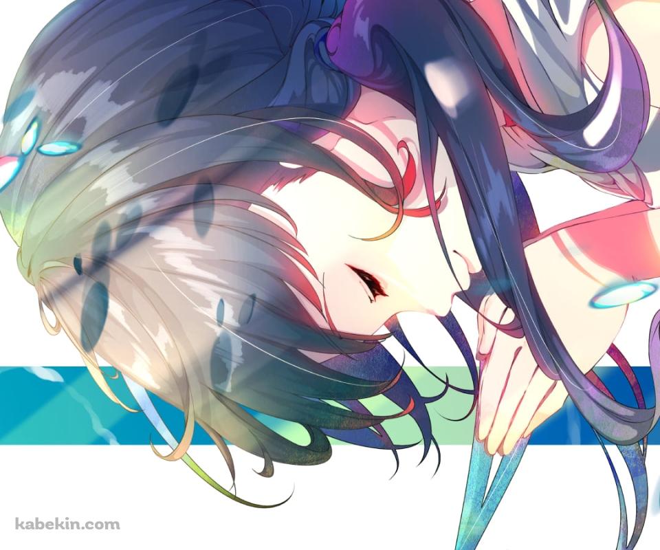 水滴舞う中で祈る天野陽菜 / 天気の子のAndroidの壁紙(960px x 800px) スマホ用