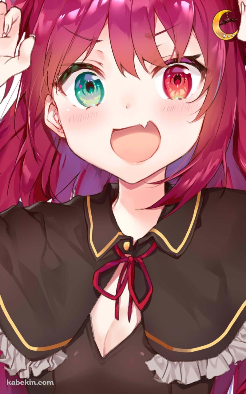 ガオーポーズの夢月ロア / 緑と赤のオッドアイ / にじさんじ / バーチャルYouTuber / VtuberのAndroidの壁紙(800px x 1280px) スマホ用