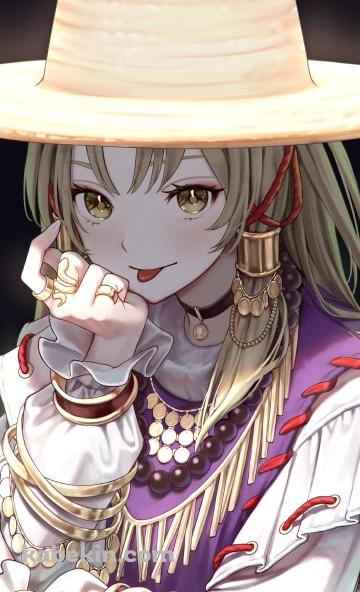 舌を出す洩矢諏訪子 (もりやすわこ) / 東方のAndroidの壁紙(360px x 592px) スマホ用