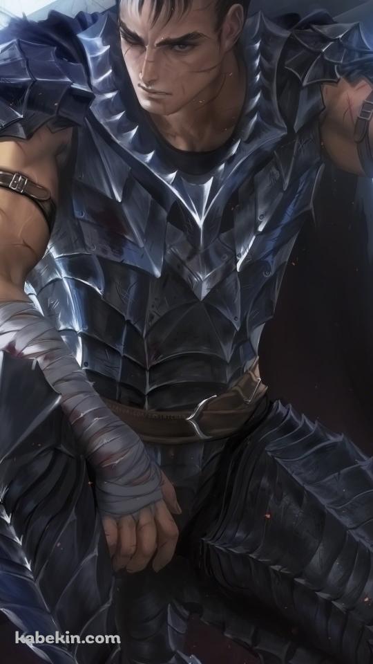 大剣を持ち膝まづくかっこいいガッツ / ベルセルクのAndroidの壁紙(540px x 960px) スマホ用