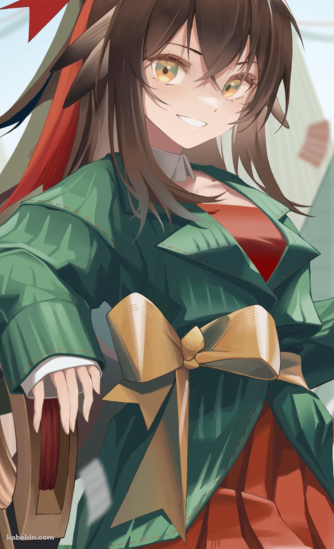 リンゴを持ち笑うカフカ / アークナイツのAndroidの壁紙(1080px x 1776px) スマホ用