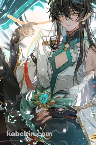 こちらを見つめる丹恒（たんこう） / 飲月 / 崩壊:スターレイルのAndroidの壁紙(320px x 480px) スマホ用