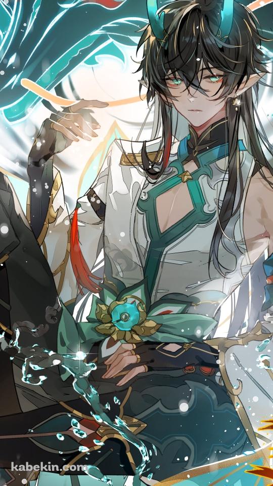 こちらを見つめる丹恒（たんこう） / 飲月 / 崩壊:スターレイルのAndroidの壁紙(540px x 960px) スマホ用