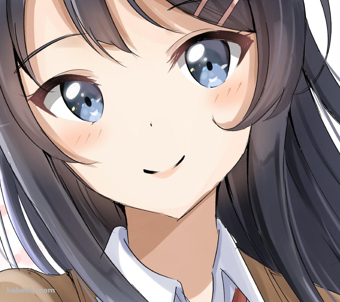 制服姿の可愛い桜島麻衣 / 赤いネクタイ / 青春ブタ野郎はバニーガール先輩の夢を見ないのAndroidの壁紙(1080px x 960px) スマホ用