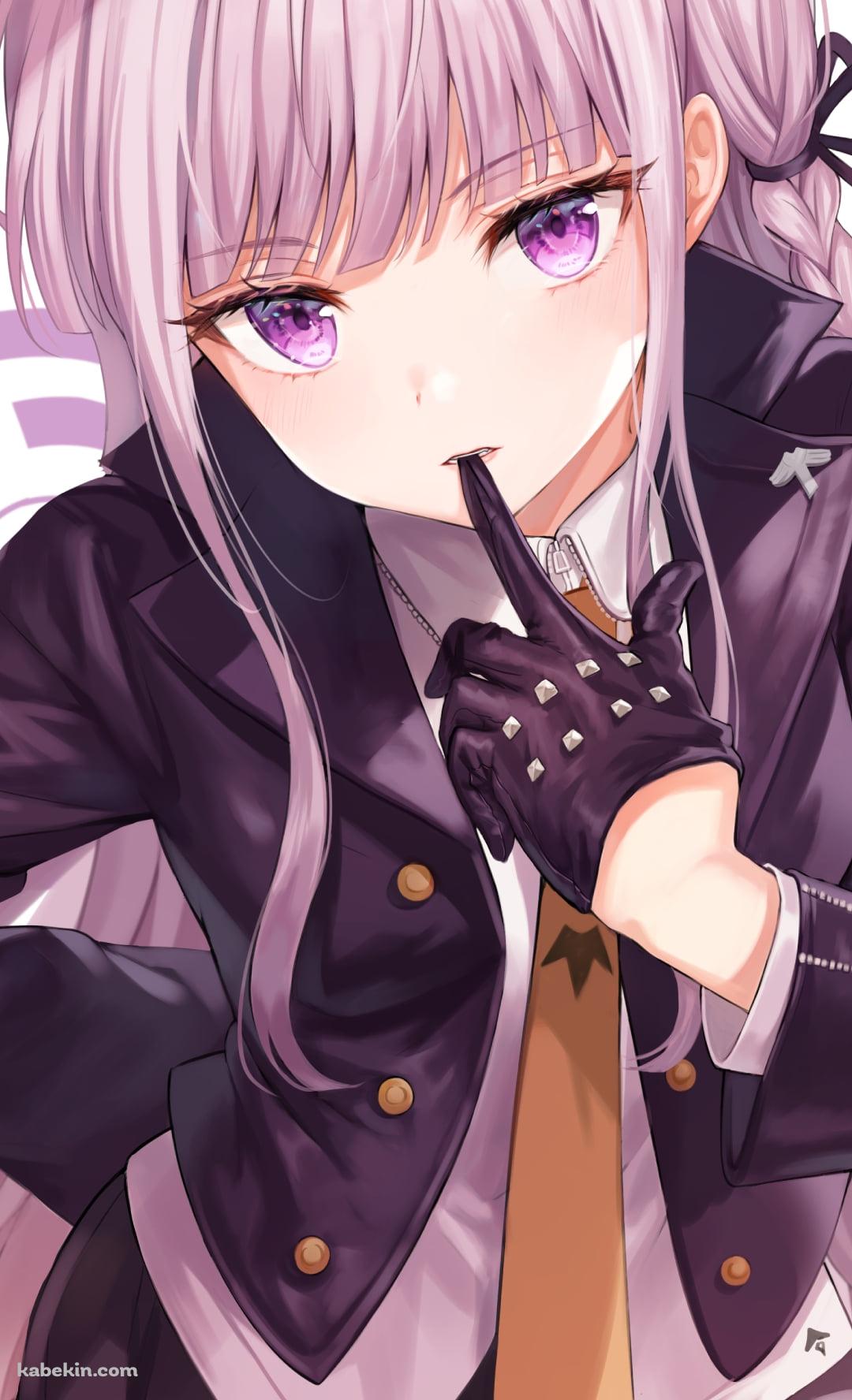 黒い手袋を口ではずそうとする可愛い霧切響子(きりぎりきょうこ) / ダンガンロンパのAndroidの壁紙(1080px x 1776px) スマホ用