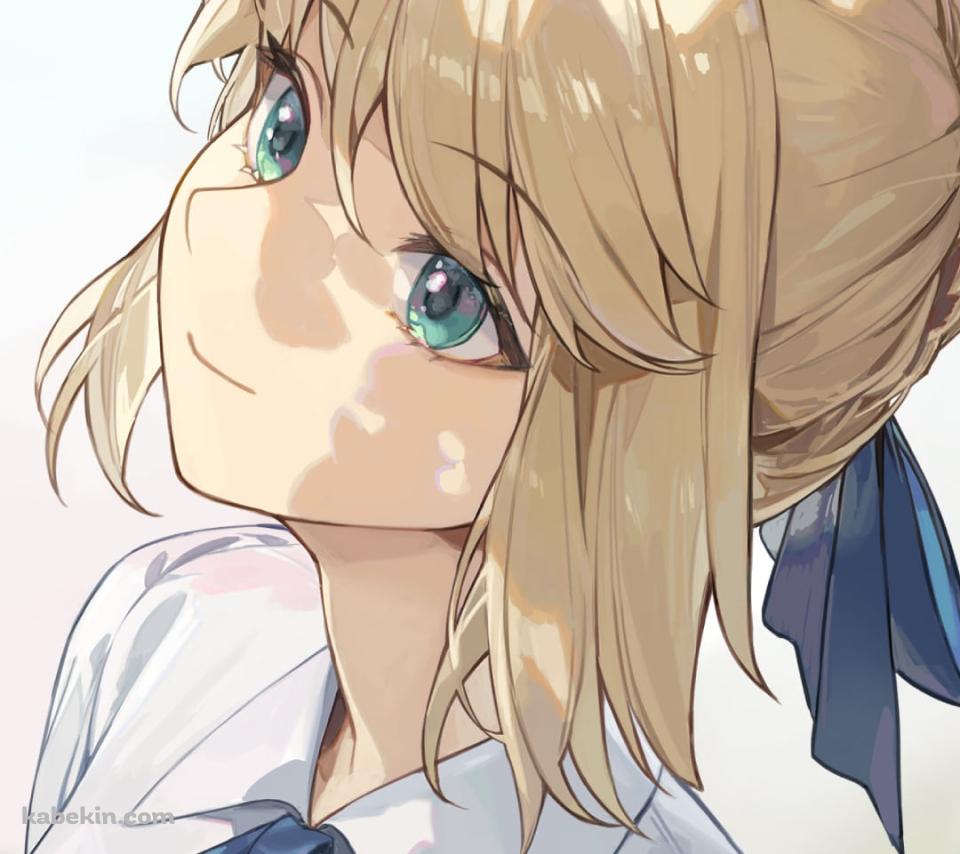 ピンクの桜を見上げる可愛いアルトリア・ペンドラゴン / セイバー / Fate/grand orderのAndroidの壁紙(960px x 854px) スマホ用