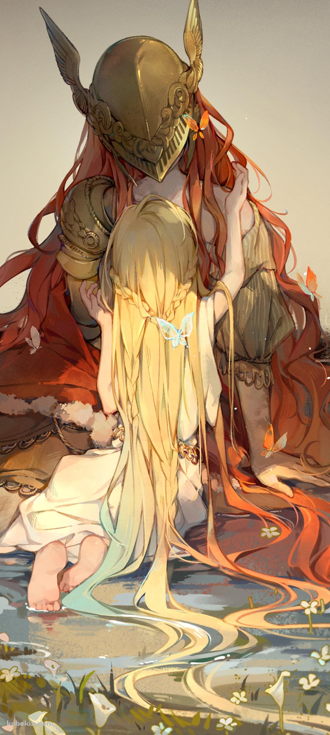 座り込むミケラの刃マレニア / エルデンリングのAndroidの壁紙(1080px x 2400px) スマホ用