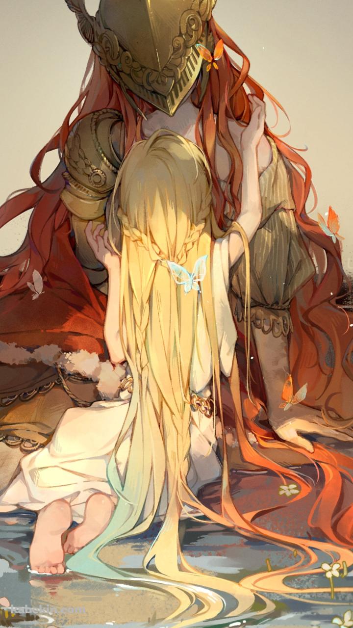 座り込むミケラの刃マレニア / エルデンリングのAndroidの壁紙(720px x 1280px) スマホ用