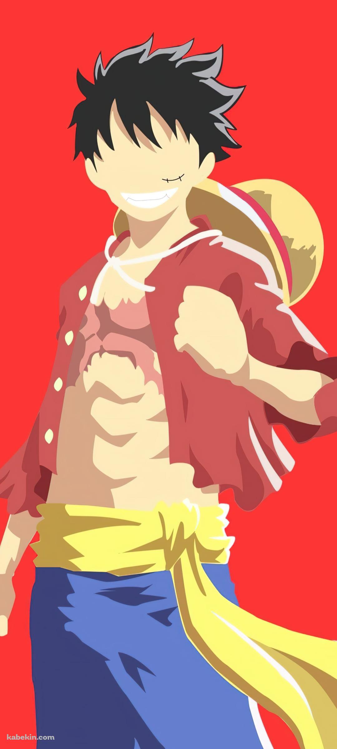 笑顔で拳を握るルフィ / ベクター / ONE PIECEのAndroidの壁紙(1080px x 2400px) スマホ用
