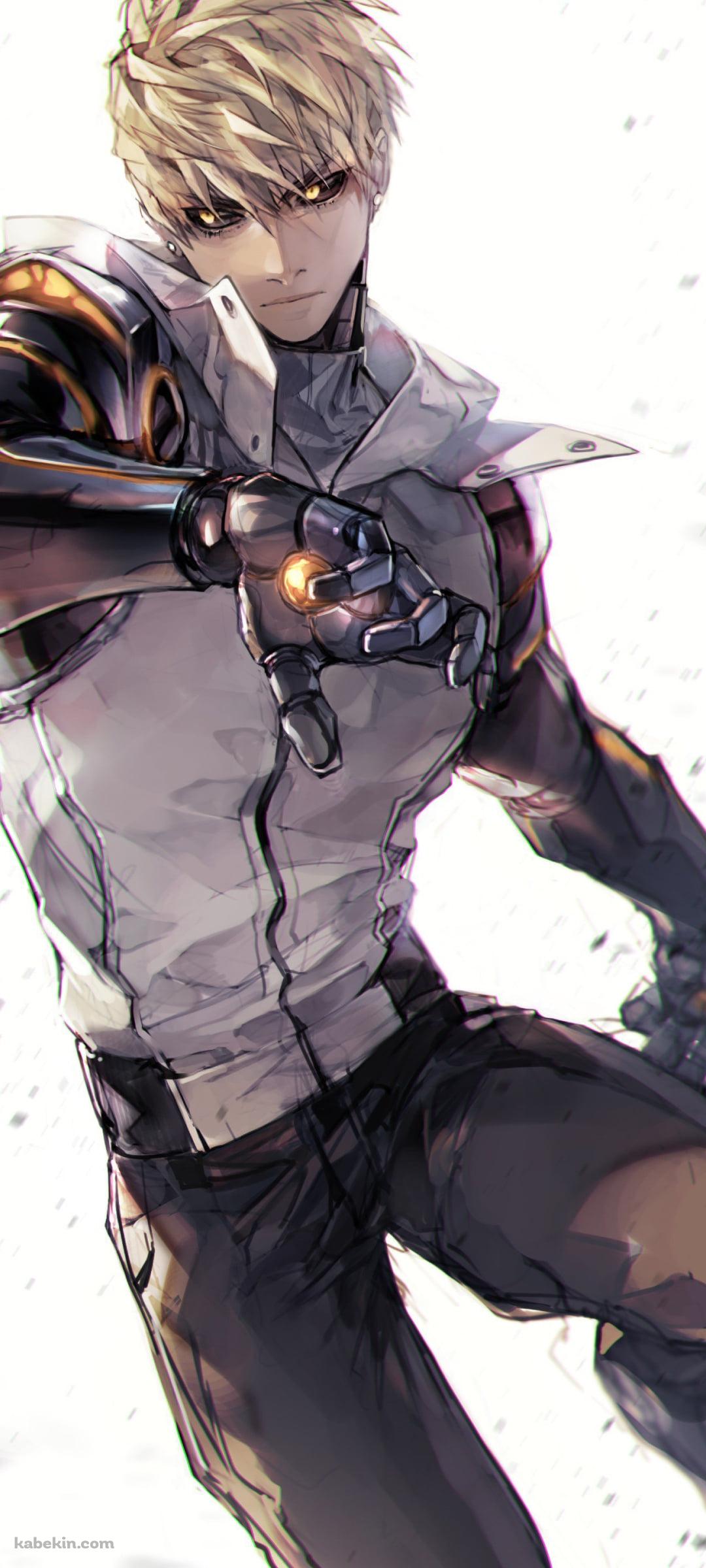 攻撃をさばくかっこいいジェノス / ワンパンマンのAndroidの壁紙(1080px x 2400px) スマホ用