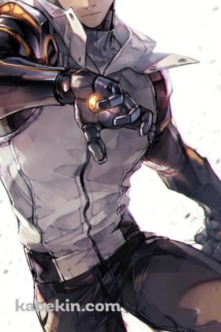 攻撃をさばくかっこいいジェノス / ワンパンマンのAndroidの壁紙(320px x 480px) スマホ用