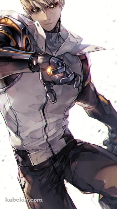 攻撃をさばくかっこいいジェノス / ワンパンマンのAndroidの壁紙(480px x 854px) スマホ用