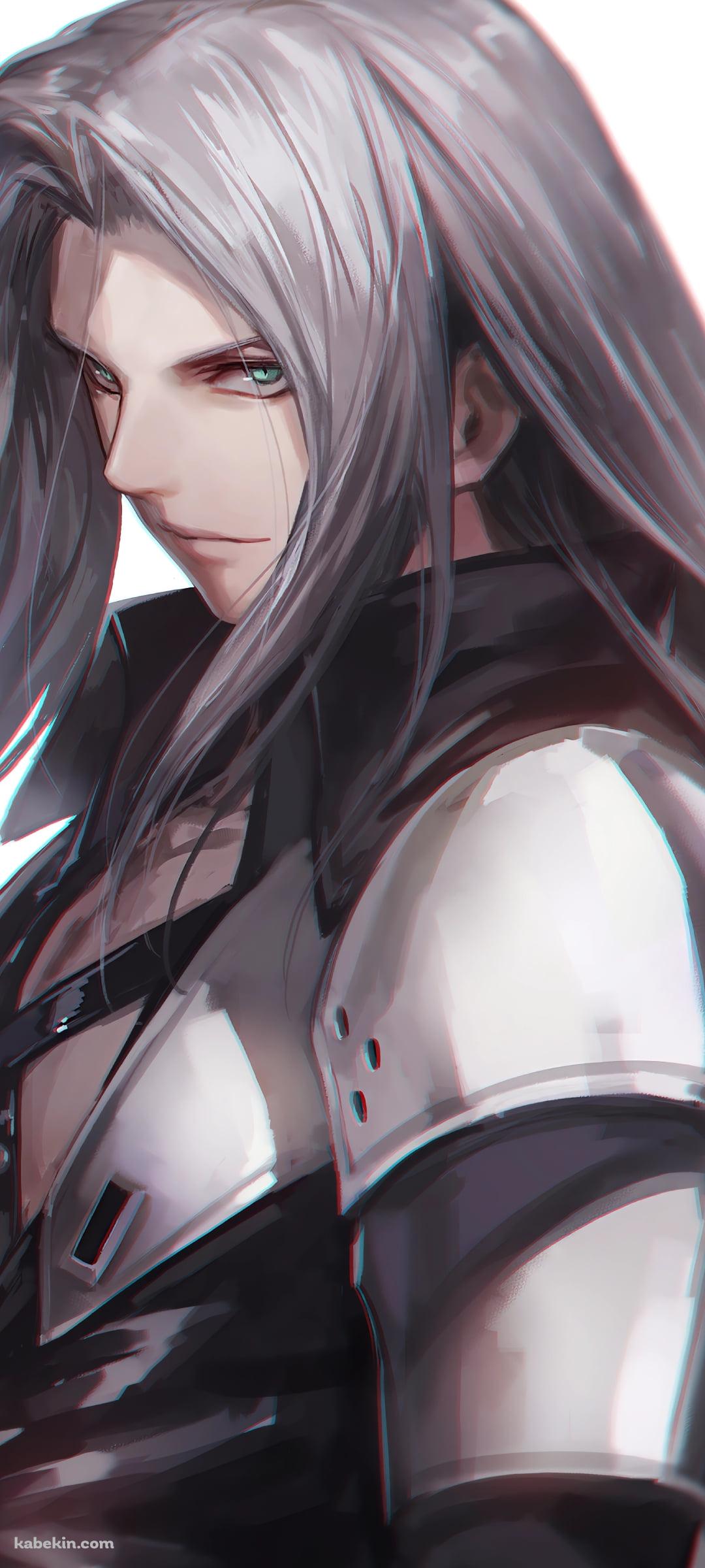 こちらを見つめるかっこいいセフィロス / ファイナルファンタジーVII アドベントチルドレンのAndroidの壁紙(1080px x 2400px) スマホ用