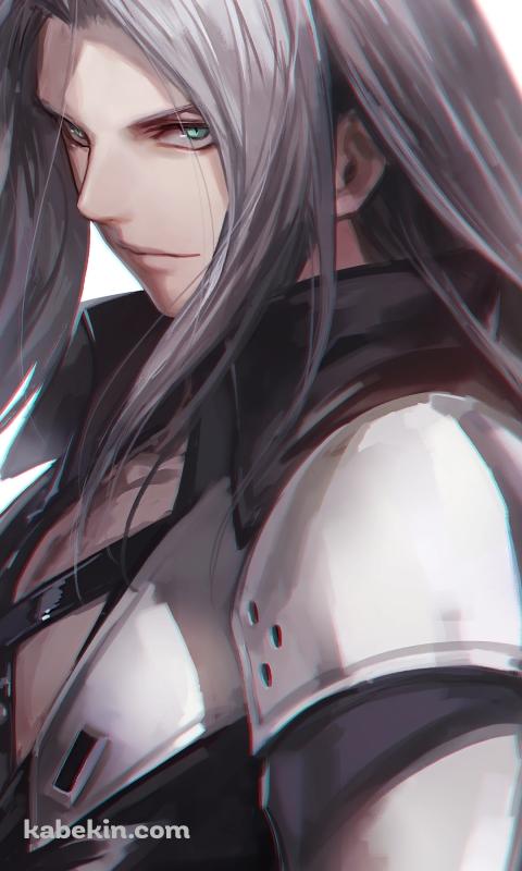 こちらを見つめるかっこいいセフィロス / ファイナルファンタジーVII アドベントチルドレンのAndroidの壁紙(480px x 800px) スマホ用