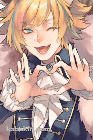 笑顔で手でハートを作るシュウ☆ゾー / ショウ・バイ・ロック!!のAndroidの壁紙(320px x 480px) スマホ用
