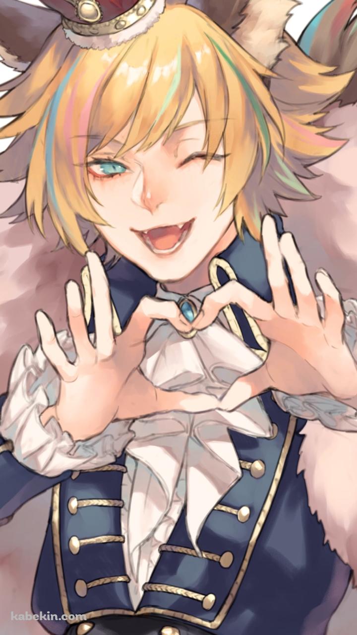 笑顔で手でハートを作るシュウ☆ゾー / ショウ・バイ・ロック!!のAndroidの壁紙(720px x 1280px) スマホ用