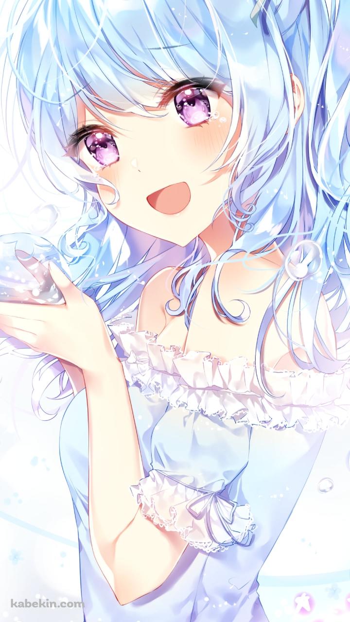 水滴を持つ可愛い松原花音 / バンドリ!のAndroidの壁紙(720px x 1280px) スマホ用