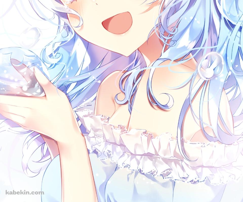 水滴を持つ可愛い松原花音 / バンドリ!のAndroidの壁紙(960px x 800px) スマホ用