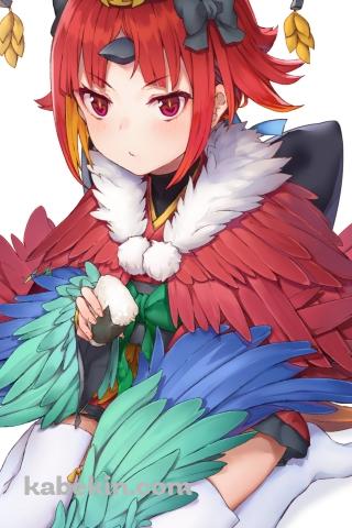 地べたに座る紅閻魔(べにえんま) / Fate/grand orderのAndroidの壁紙(320px x 480px) スマホ用