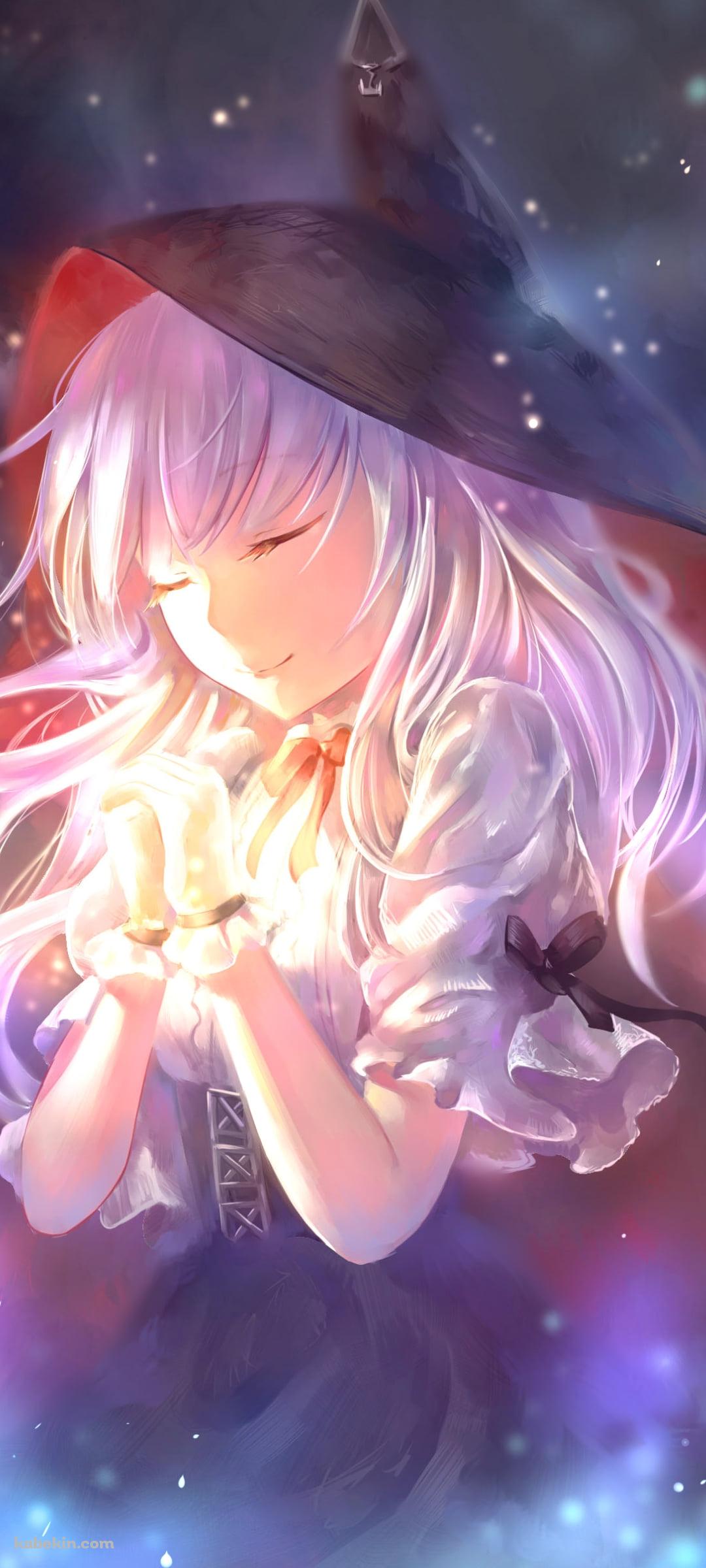 雪が降る中で目をつぶり祈る可愛いエレバス / アズールレーンのAndroidの壁紙(1080px x 2400px) スマホ用