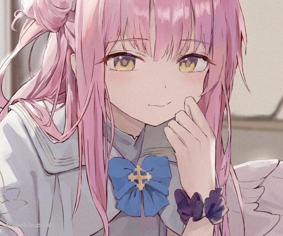 本に落書きする聖園ミカ / ロールケーキ / プリン / ブルアカ / ブルーアーカイブのAndroidの壁紙(960px x 800px) スマホ用