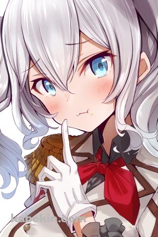 タマゴのサンドウィッチを持つ可愛い鹿島 / 艦これ / 艦隊これくしょんのAndroidの壁紙(320px x 480px) スマホ用