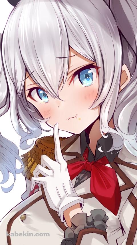 タマゴのサンドウィッチを持つ可愛い鹿島 / 艦これ / 艦隊これくしょんのAndroidの壁紙(480px x 854px) スマホ用