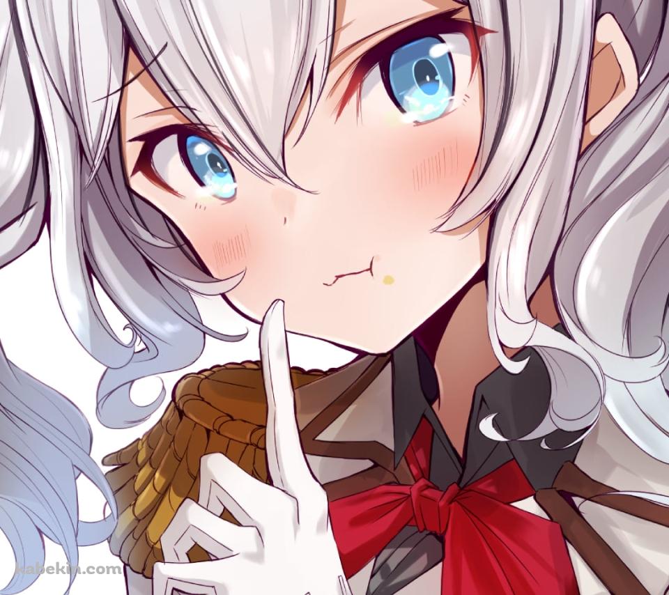タマゴのサンドウィッチを持つ可愛い鹿島 / 艦これ / 艦隊これくしょんのAndroidの壁紙(960px x 854px) スマホ用