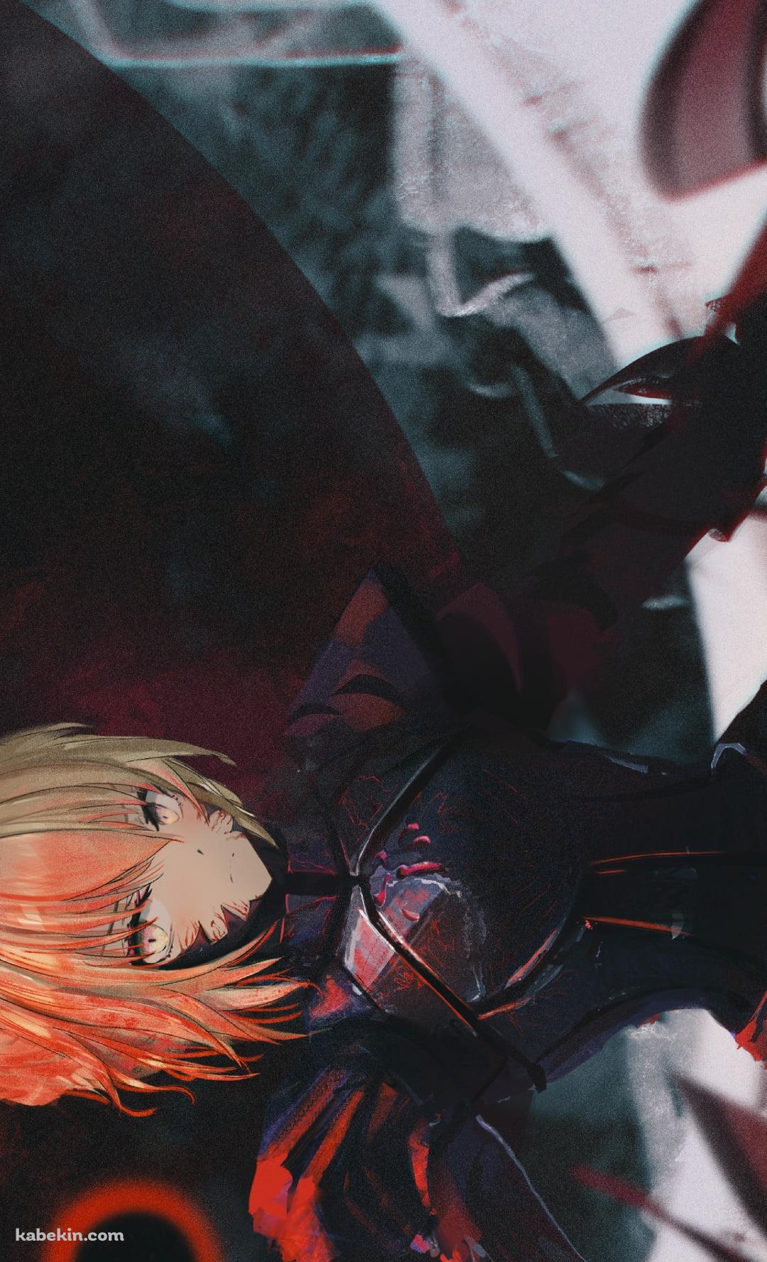 黒と赤の波動を作るかっこいいセイバーオルタ / アルトリア・ペンドラゴン / Fate/grand orderのAndroidの壁紙(1080px x 1776px) スマホ用
