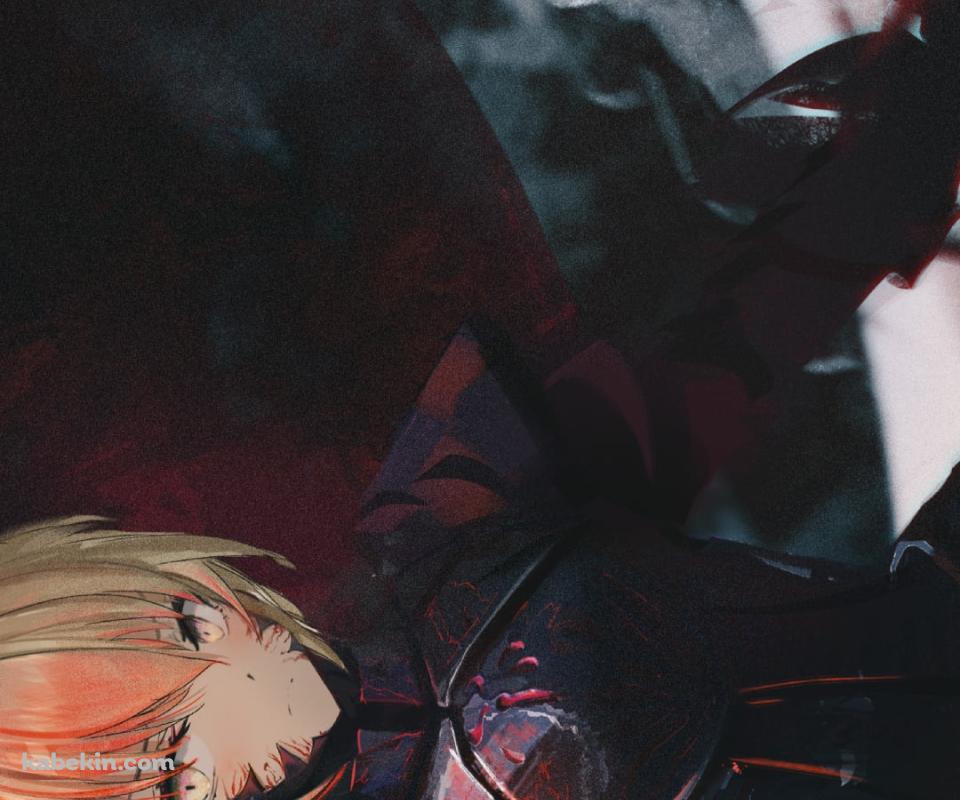 黒と赤の波動を作るかっこいいセイバーオルタ / アルトリア・ペンドラゴン / Fate/grand orderのAndroidの壁紙(960px x 800px) スマホ用
