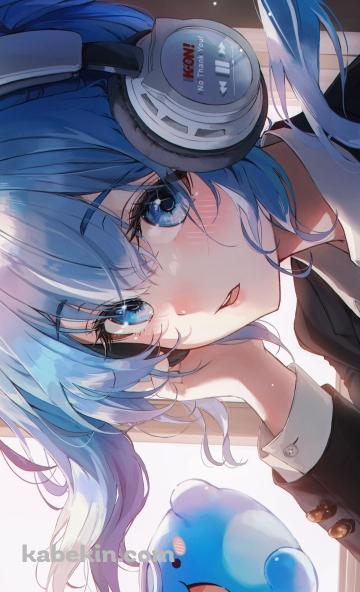 ヘッドセットをつけた可愛いARAHASHI TABI / バーチャルYouTuberのAndroidの壁紙(360px x 592px) スマホ用