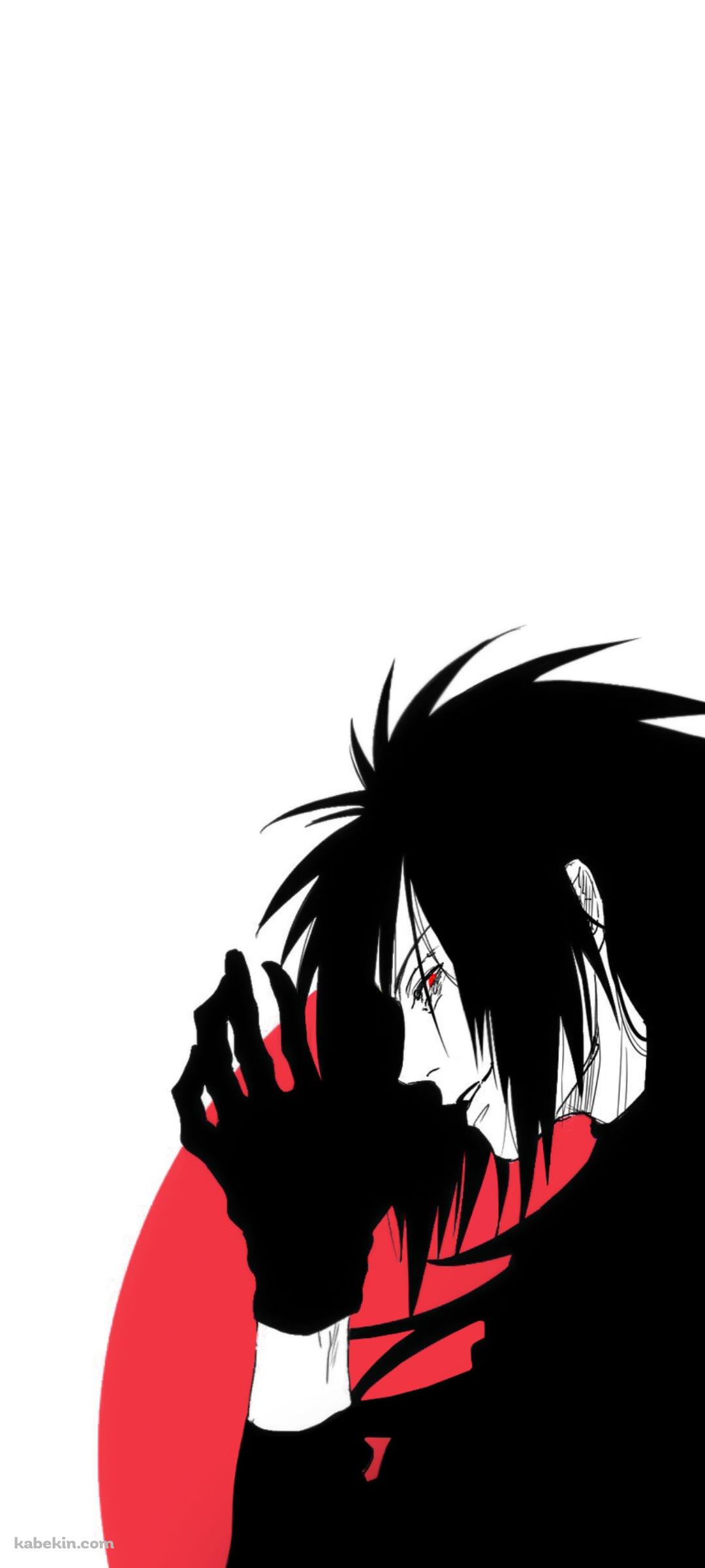 赤い月とかっこいいうちはマダラ / NARUTOのAndroidの壁紙(1080px x 2400px) スマホ用
