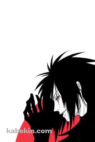 赤い月とかっこいいうちはマダラ / NARUTOのAndroidの壁紙(320px x 480px) スマホ用