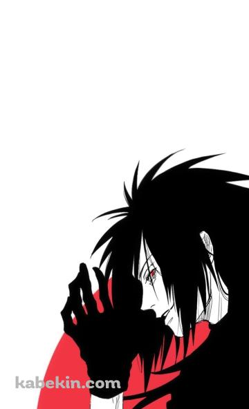 赤い月とかっこいいうちはマダラ / NARUTOのAndroidの壁紙(360px x 592px) スマホ用