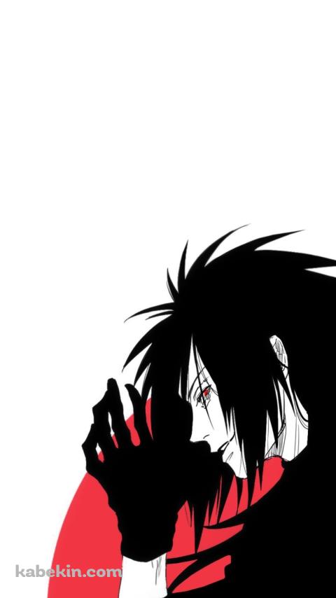 赤い月とかっこいいうちはマダラ / NARUTOのAndroidの壁紙(480px x 854px) スマホ用