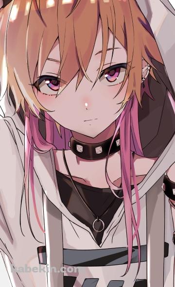 白いフードをはずしながらこちらを見つめる二宮飛鳥 / アイドルマスターシャイニーカラーズのAndroidの壁紙(360px x 592px) スマホ用